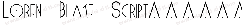 Loren Blake Script字体转换